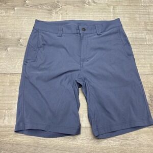 Stio Shorts Mens 34 Blue Performance Chino Microfiber Stretch Outdoor Casual